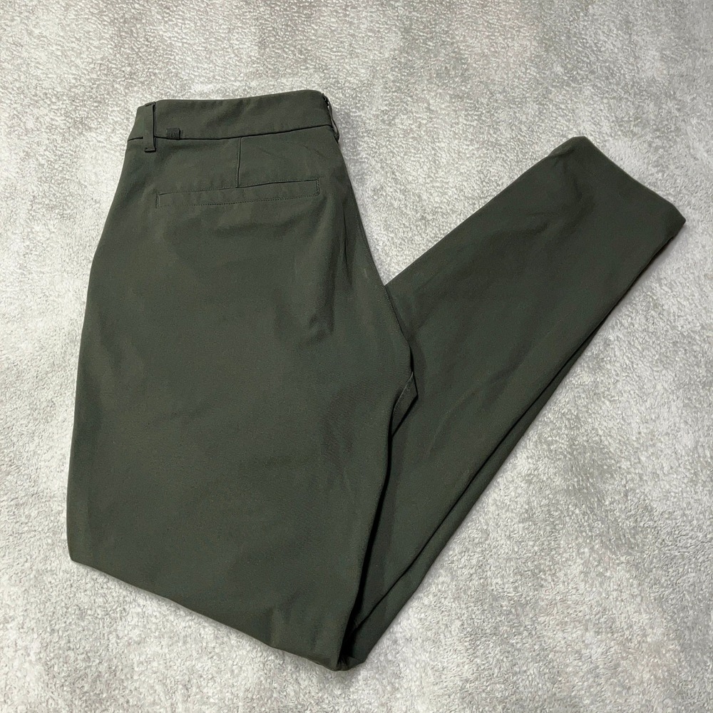Lululemon Commission Slim Fit Pants Dark Olive Warpstreme LM5439S Mens 30 31x32